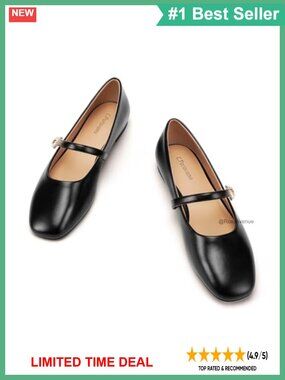 Mary Jane Flats Square Toe Slip-On Ballet Women's Shoes